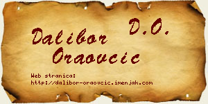 Dalibor Oraovčić vizit kartica